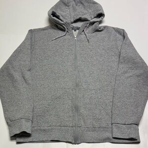 Primark men’s grey zipper front hoodie size large